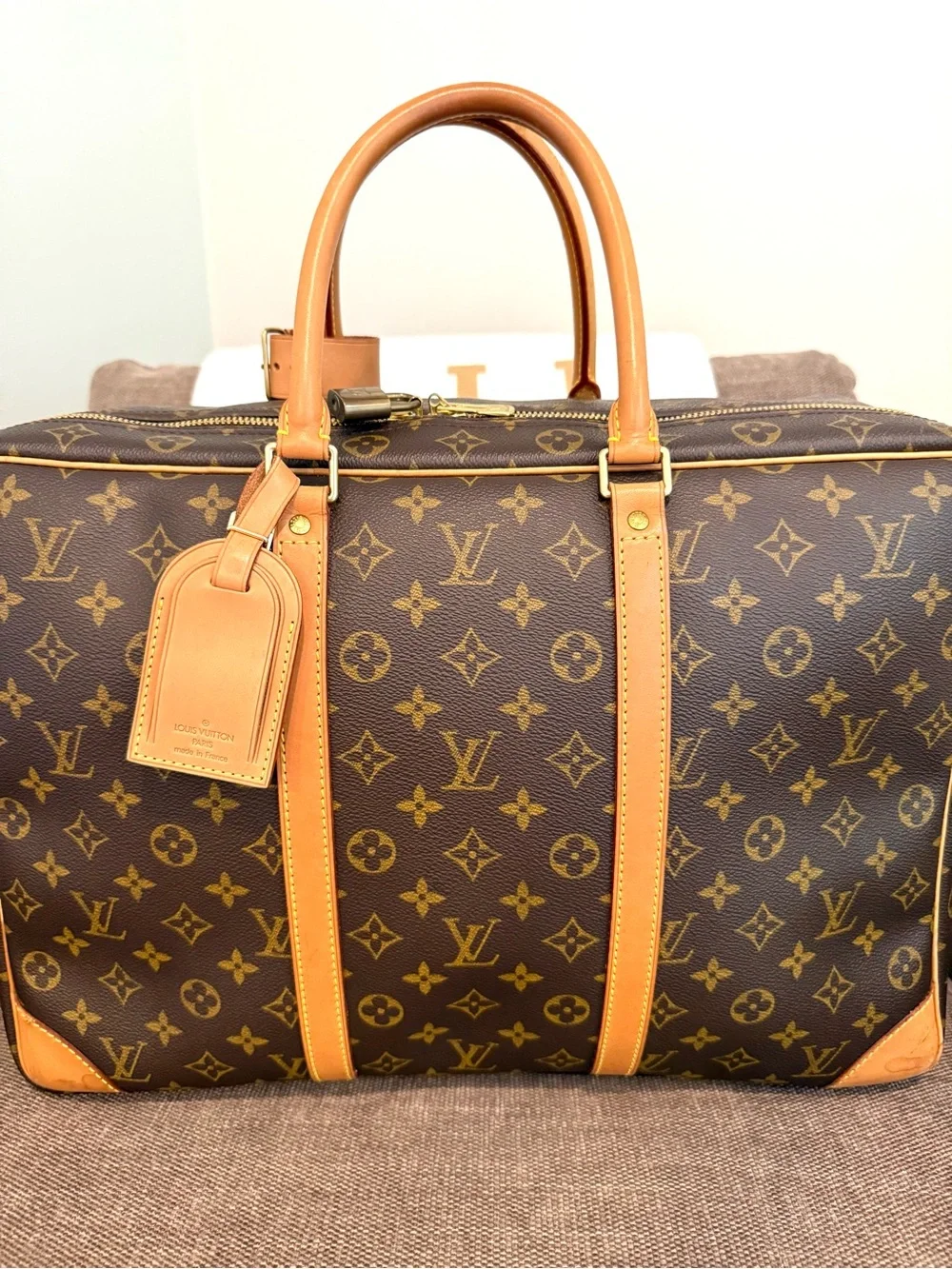 Authentic Louis Vuitton Sirius 45 travel bag M41408 brown monogram LV unisex